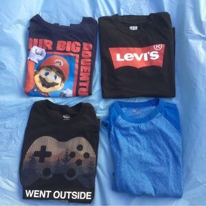 (4) Boys Tops, (2) Never Worn (3 are 14/16, (1) 12/14)
